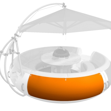 Shield "XL" ABS/PMMA orange 1906x548x415 mm